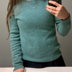 Women's Teal 100% Cashmere Sweater